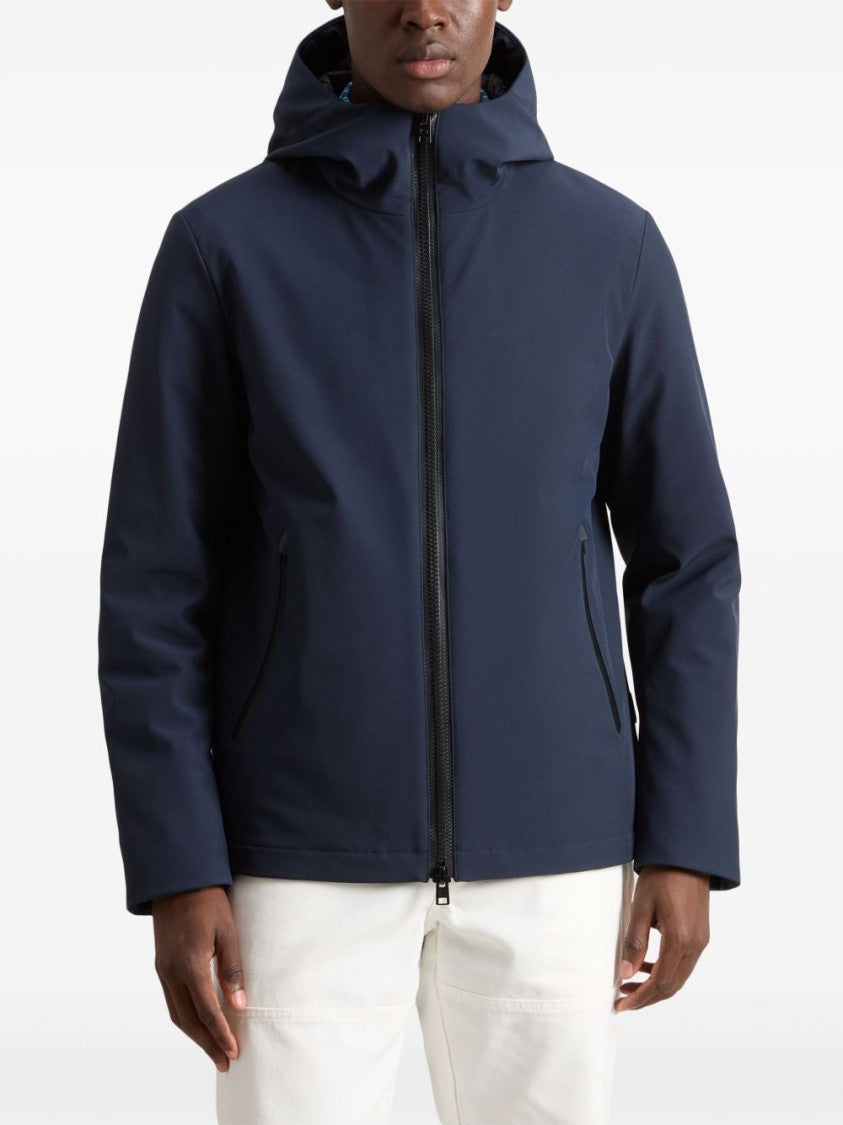 Woolrich Navy Blue Down-Feather Padded Jacket