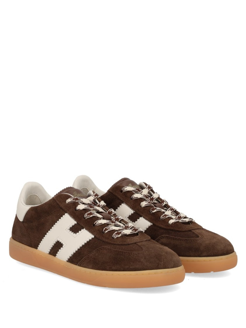 Hogan Cool Rich Brown Suede H Sneakers