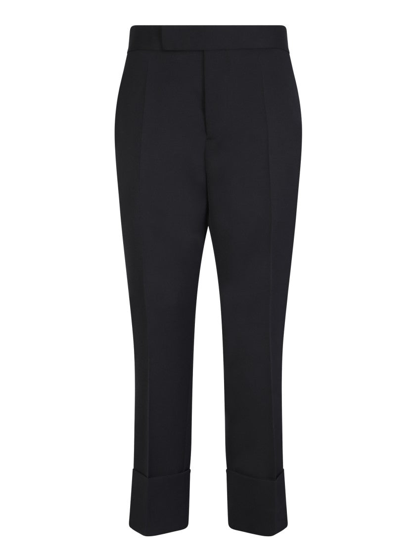 Sapio Black High-Quality Fabric Trousers