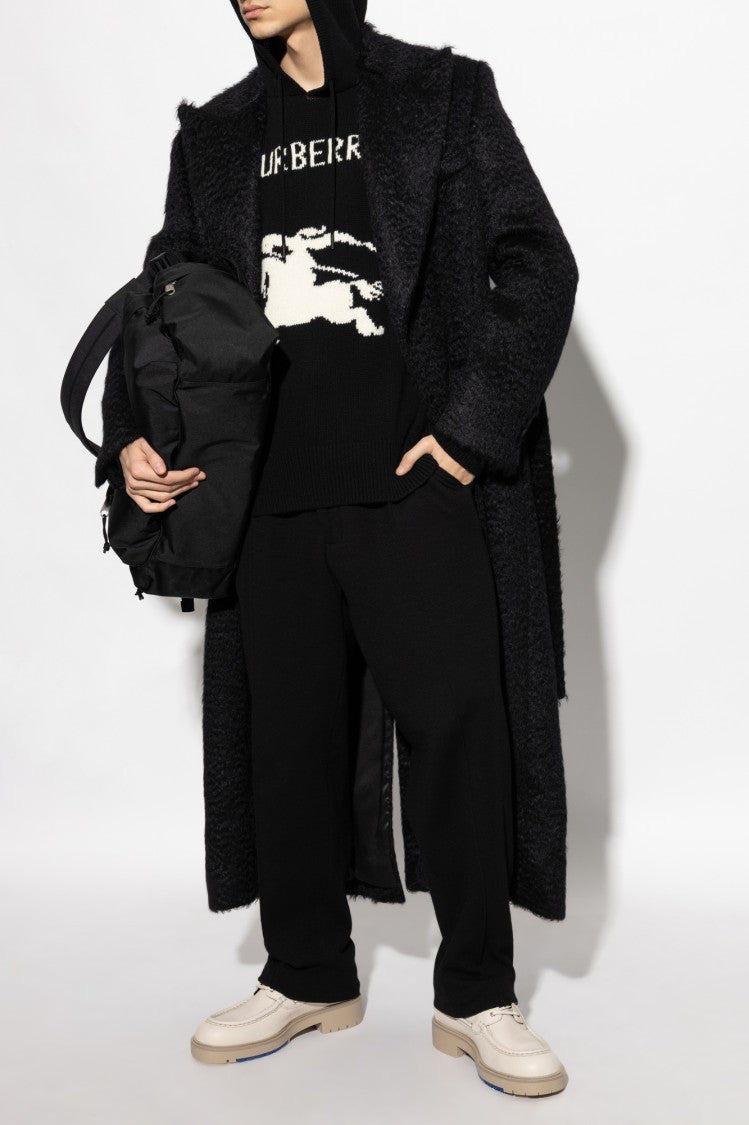 Burberry Wool Hoodie Sweater With Horse