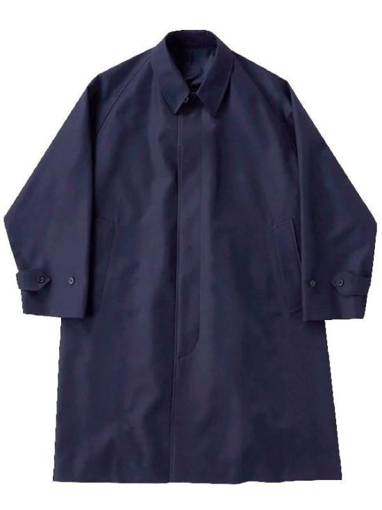 Kaptain Sunshine Mid-Length Blue Coat With Concealed Placket