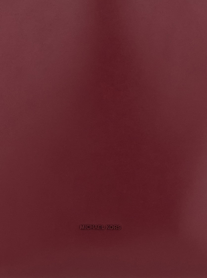 Michael Michael Kors Structured Red Cow Leather Jordi Tote