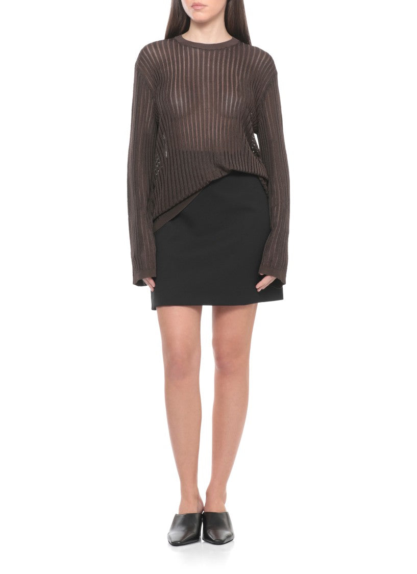 Loulou De Saison Brown Hedora Viscose Sweater