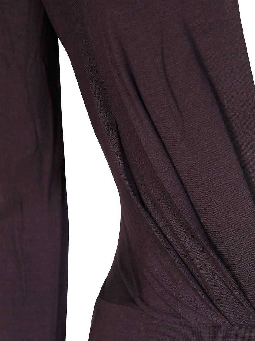 The Andamane Zelda Deep V-Neck Draped Bodysuit