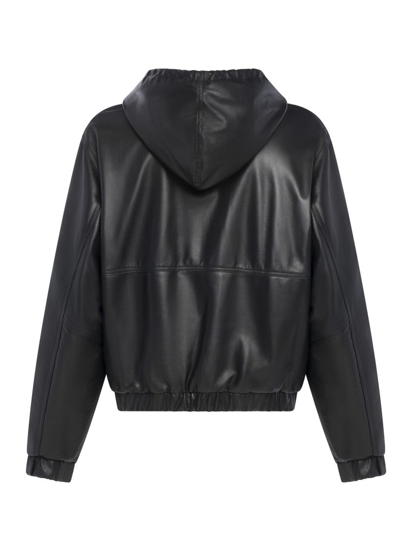 Franzese Collection Lambskin Jacket With Hood And Cashmere-Like Texture