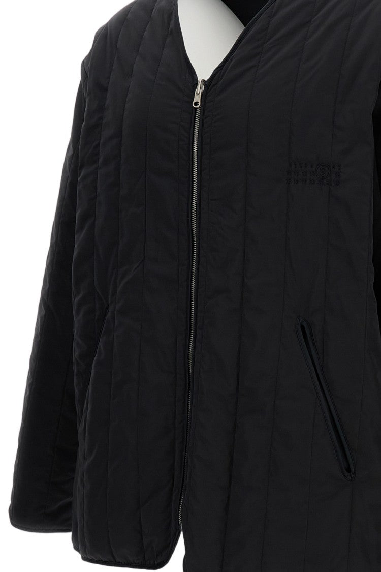 Mm6 By Maison Margiela Black Reversible Quilted Padded Jacket