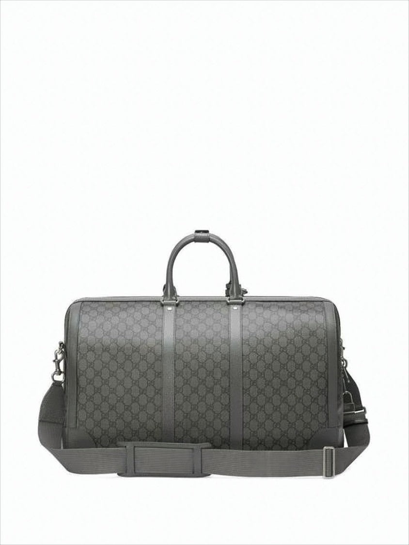 Gucci Rectangular Monogram Canvas Duffle Bag