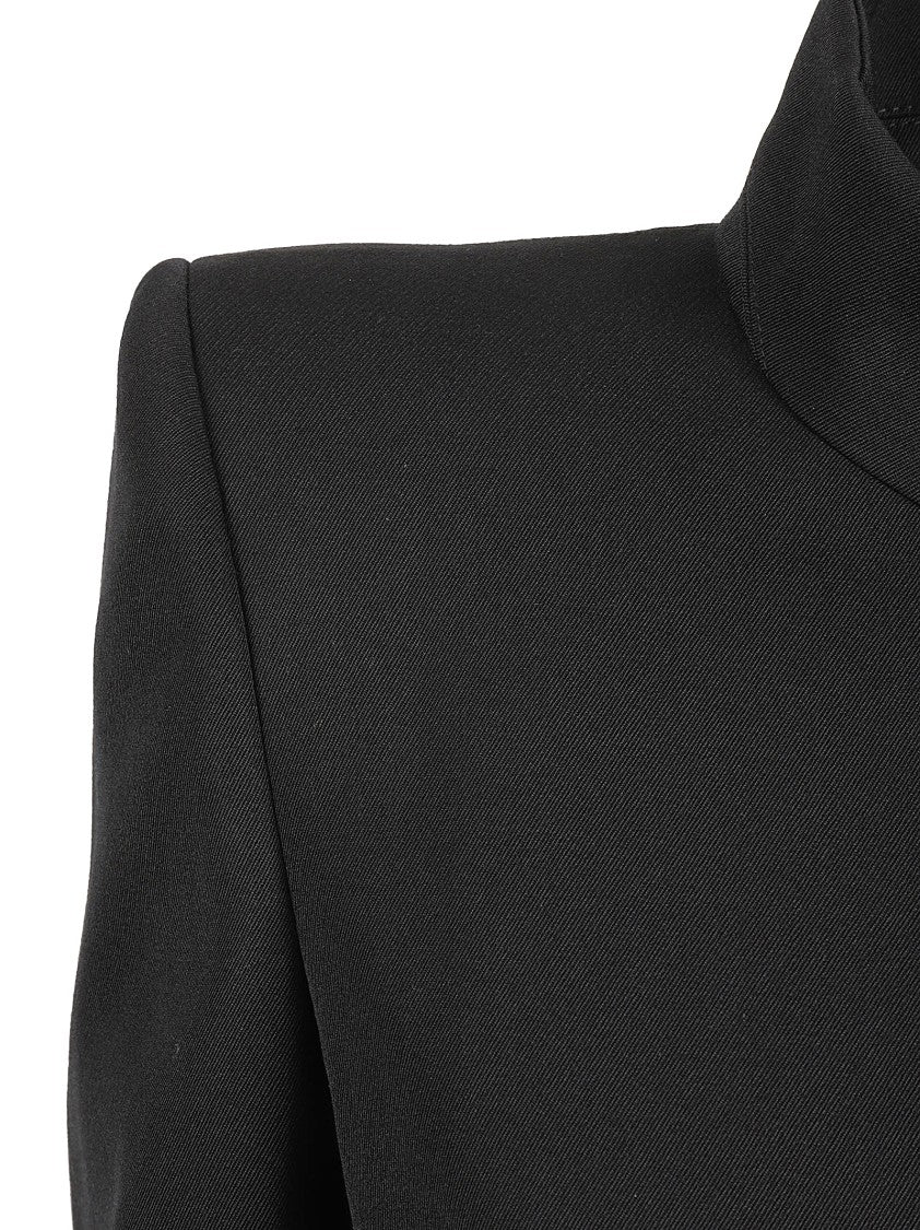 Alexander Mcqueen Tailored Black Jacket With High Collar