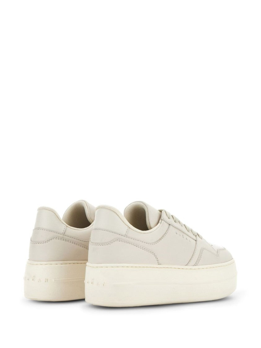 Hogan Calfskin Sneakers With Panel Design And Embossed Tongue