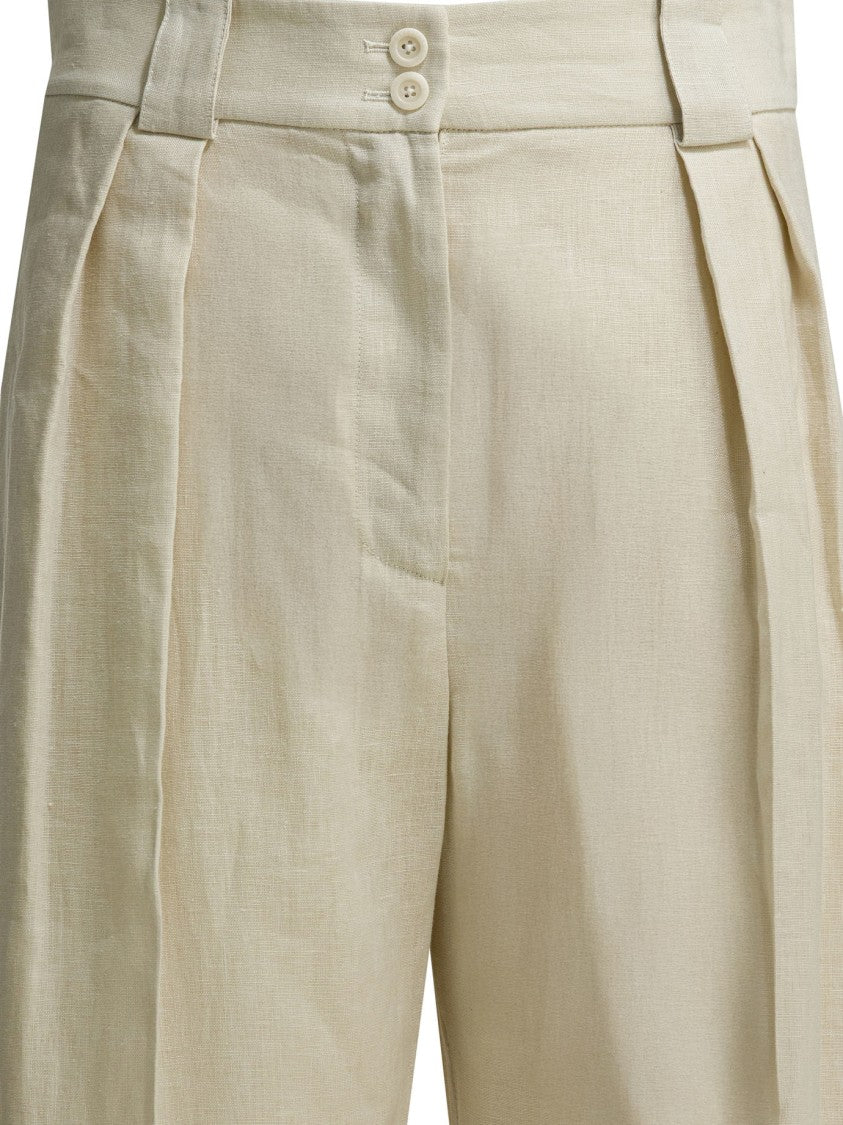 Ines De La Fressange Wide-Leg Trousers With High Waist