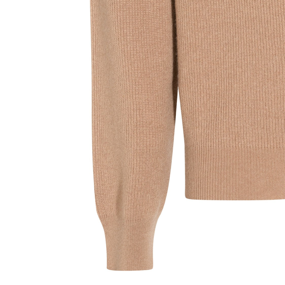 Malo Camel Cashmere Round-Neck Sweater