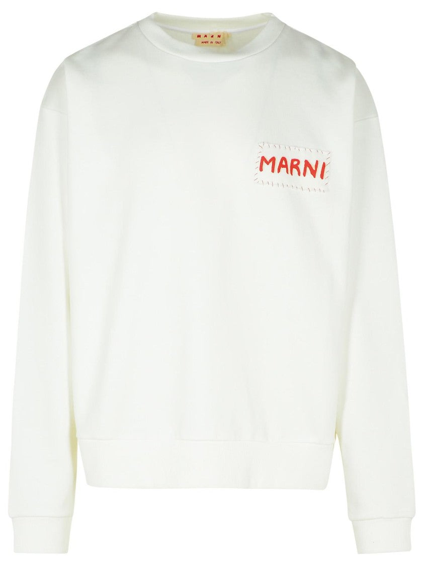 Marni White Cotton Sweatshirt