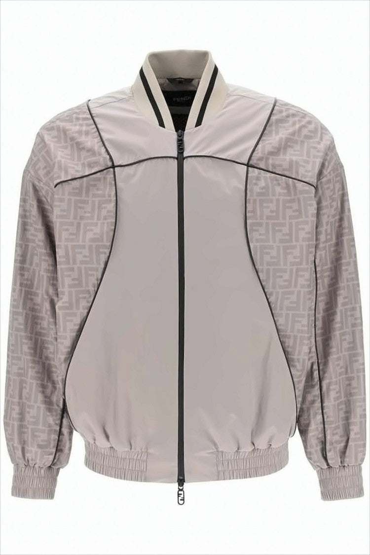 Fendi Relaxed Fit Bomber Jacket With Piping Details
