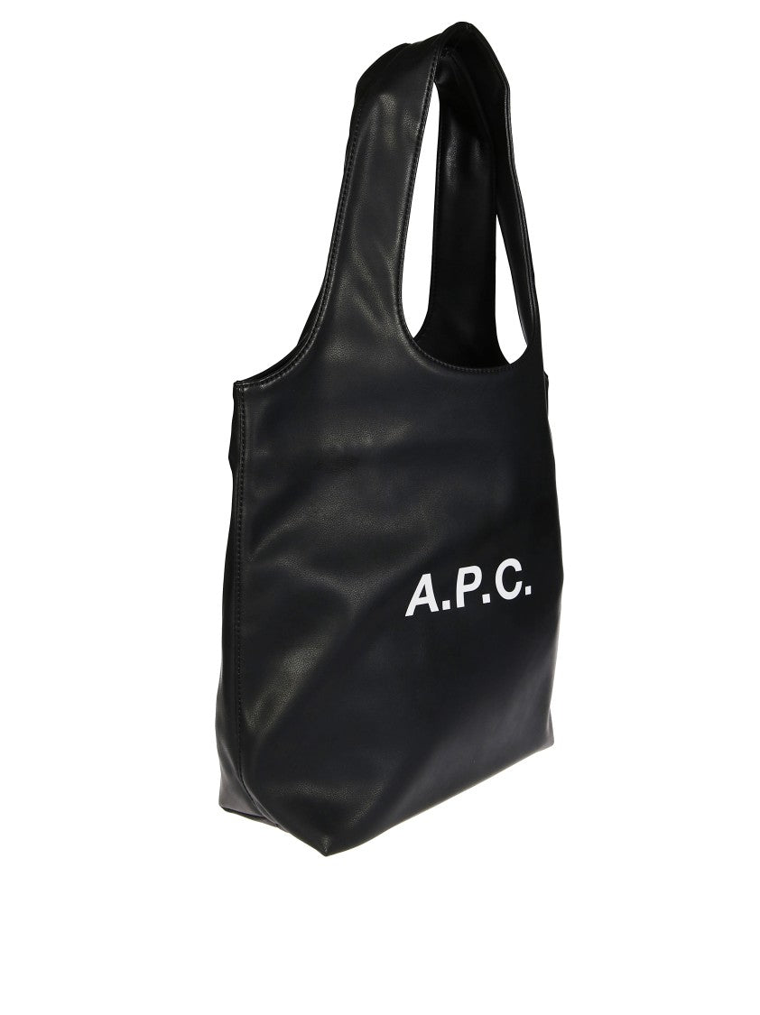 A.P.C. Black Small Tote With Rounded Handle