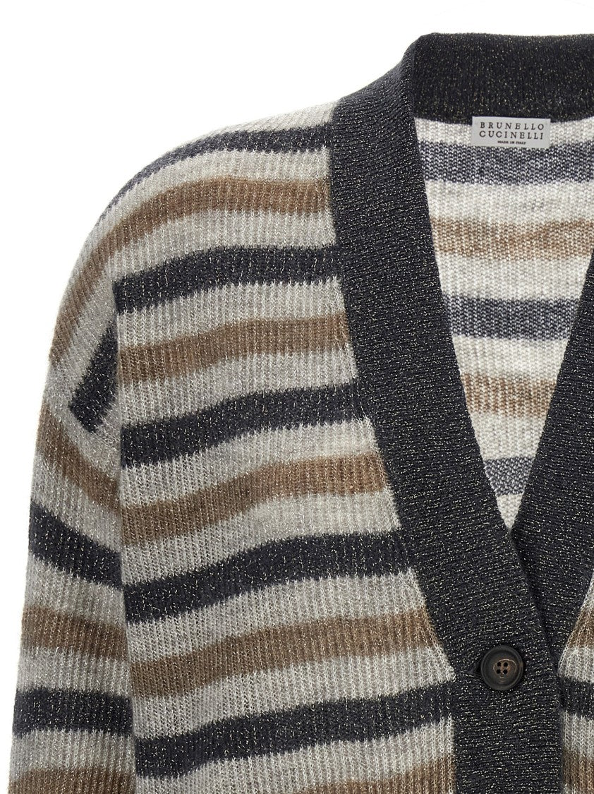 Brunello Cucinelli Lurex Wool Cardigan