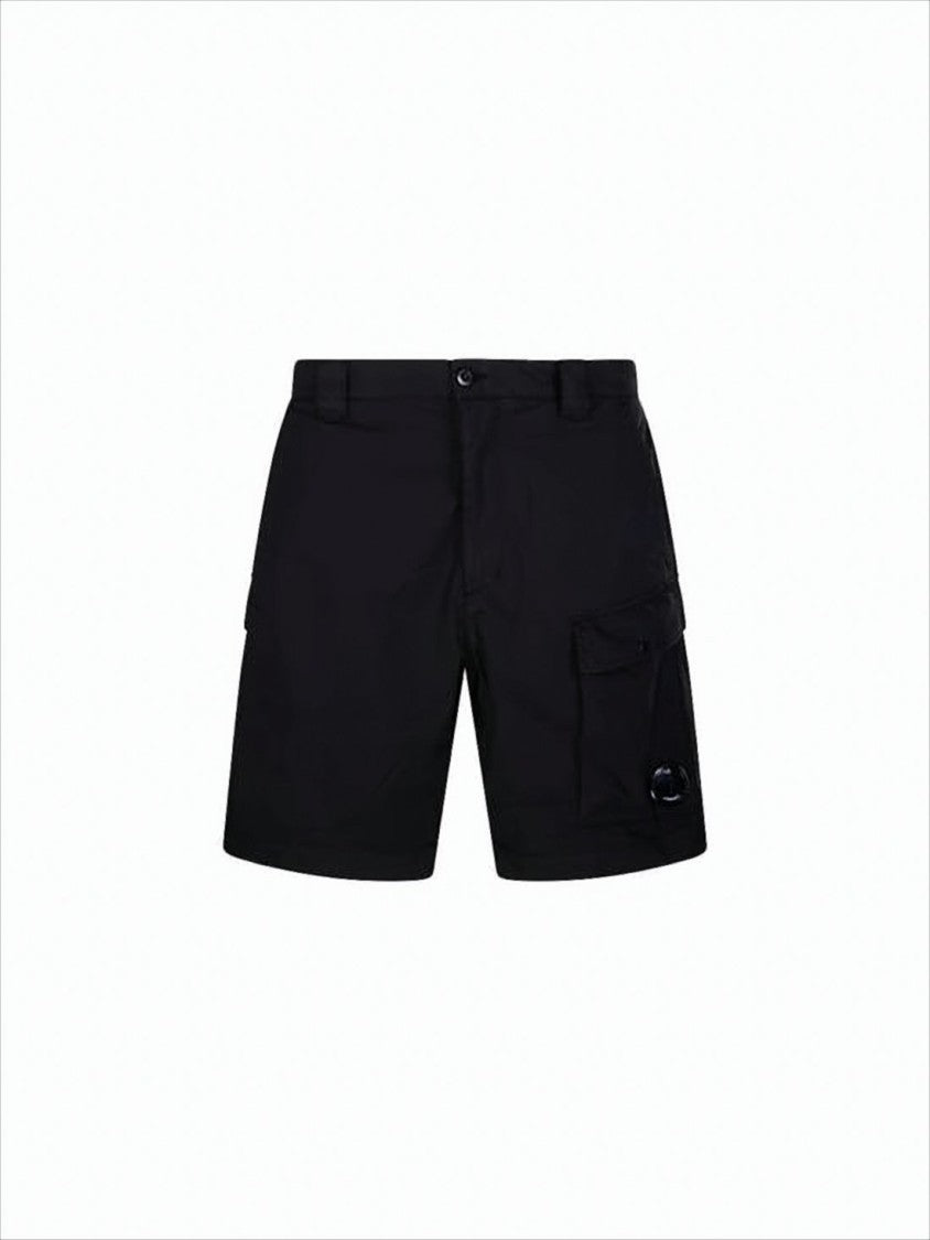 C.P. Company Tailored Black Shorts With Flap Pocket