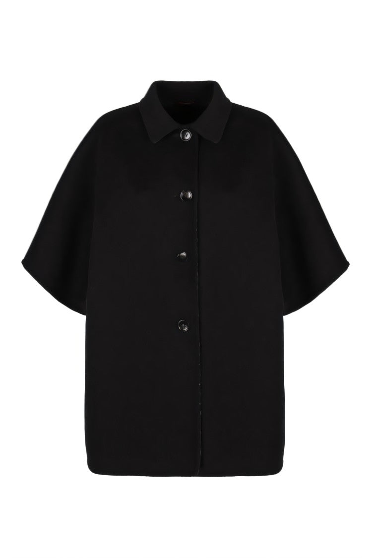 Gucci Cape-Style Wool And Silk Blend Coat