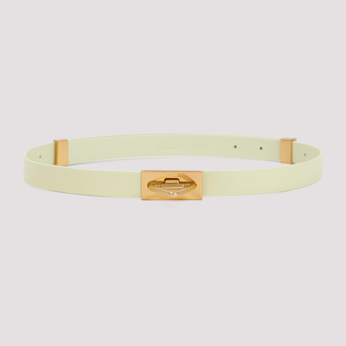 Bottega Veneta Lemon Washed Point Lock Leather Belt