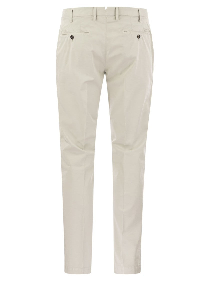 Pt Torino Skinny Trousers In Cotton And Silk