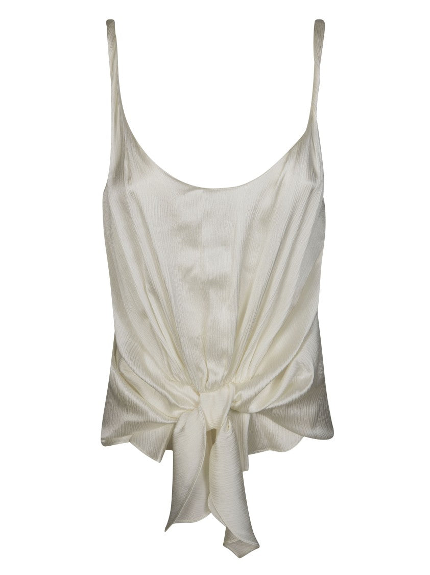 J. W. Anderson Sleeveless Front-Knot Textured Top