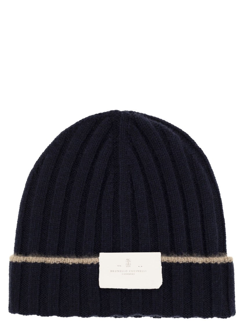Brunello Cucinelli English Rib Cashmere Knit Beanie
