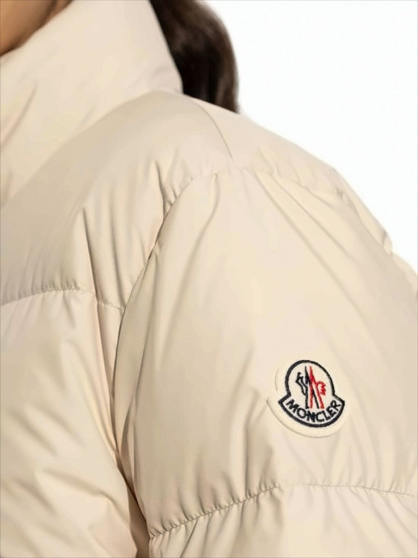 Moncler Boxy Cropped Padded Jacket With Horizontal Quilting