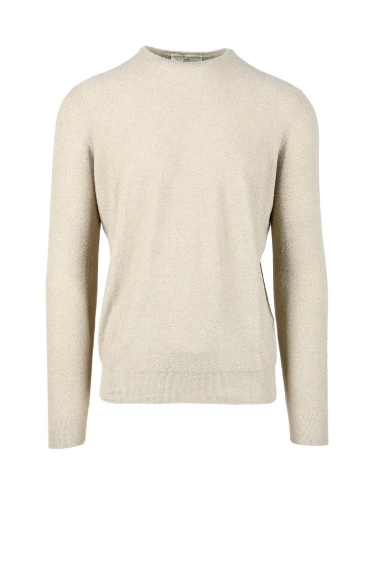 Filippo De Laurentiis Beige Crewneck Sponge Knit Sweater