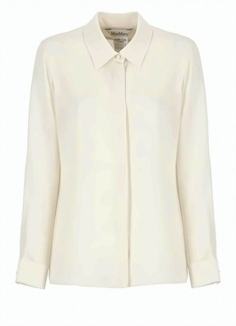 Max Mara Silk Shirt With Classic Collar