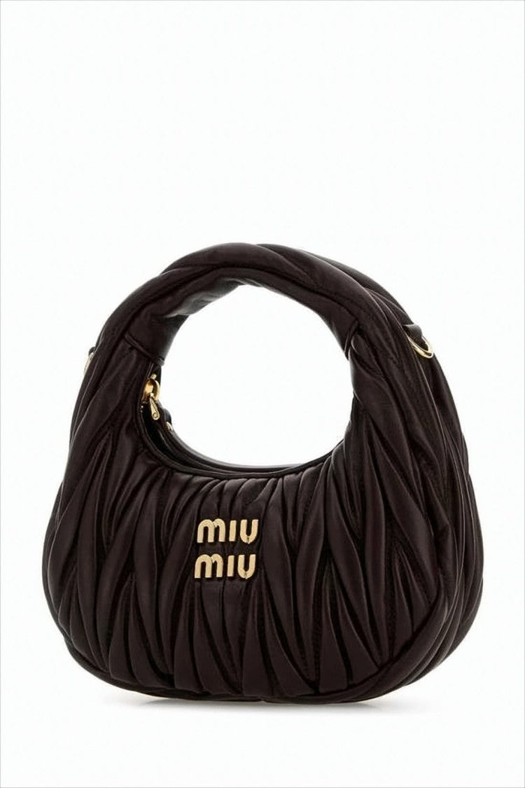 Miu Miu Crescent-Shaped Lambskin Shoulder Bag