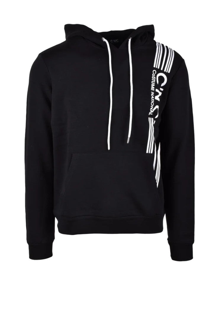 Costume National Black Hooded Cotton Sweatshirt