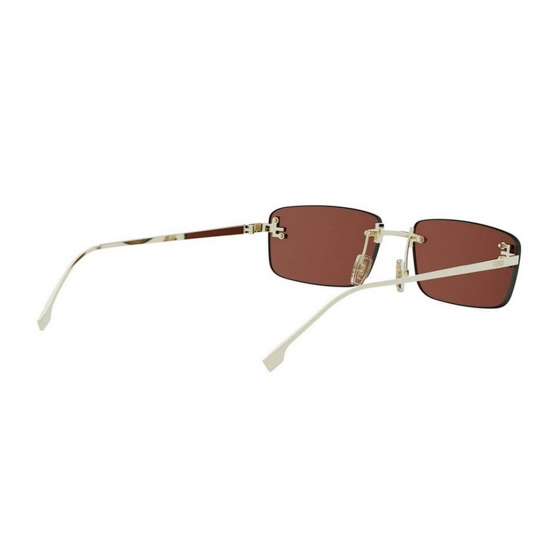 Fendi Gold Fendi First Crystal Rimless Sunglasses