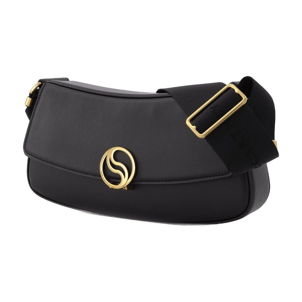 Stella Mccartney S-Wave Small Hobo Bag - Black - Leather Vegan