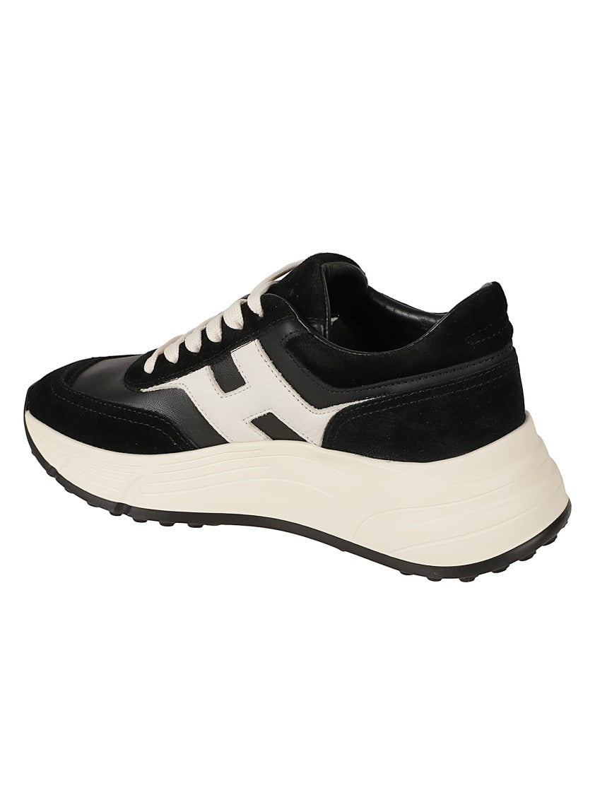 Hogan Sporty Sneakers With Smooth And Suede Leather Panels