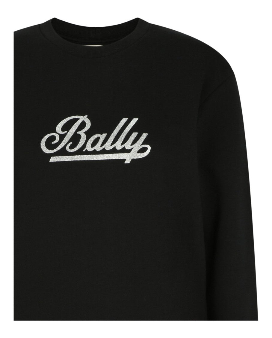 Bally Glitter Script Logo Crewneck Sweatshirt