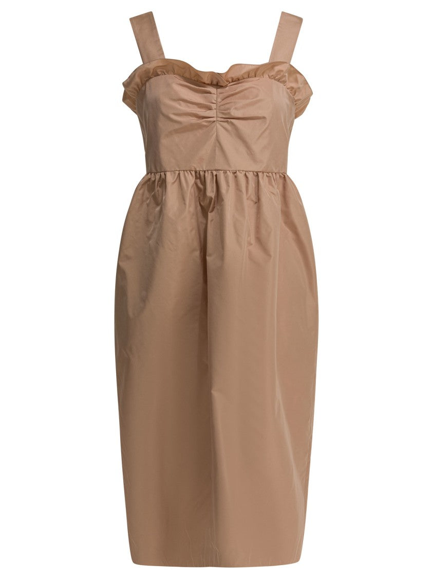 Chloé Balloon Midi Dress With Structured Bustier