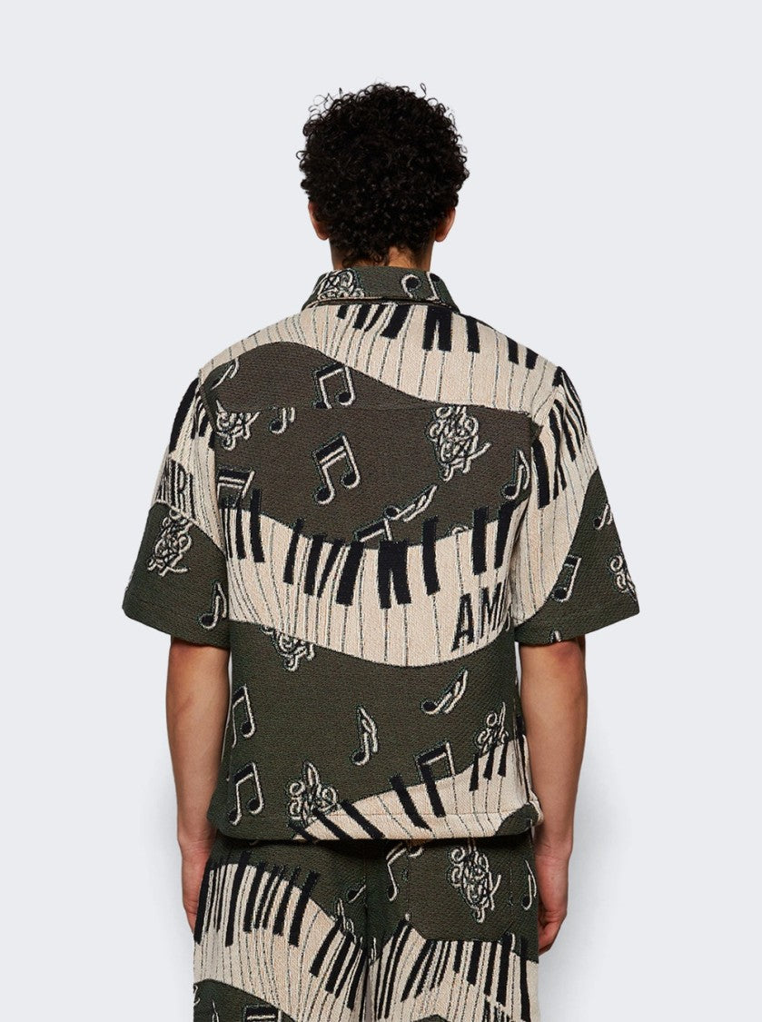 Amiri Piano Keys Tapestry Shirt Black
