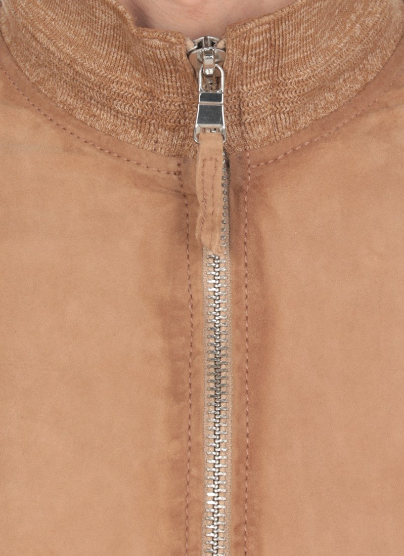 The Jack Leathers Beige Quentin Leather Jacket