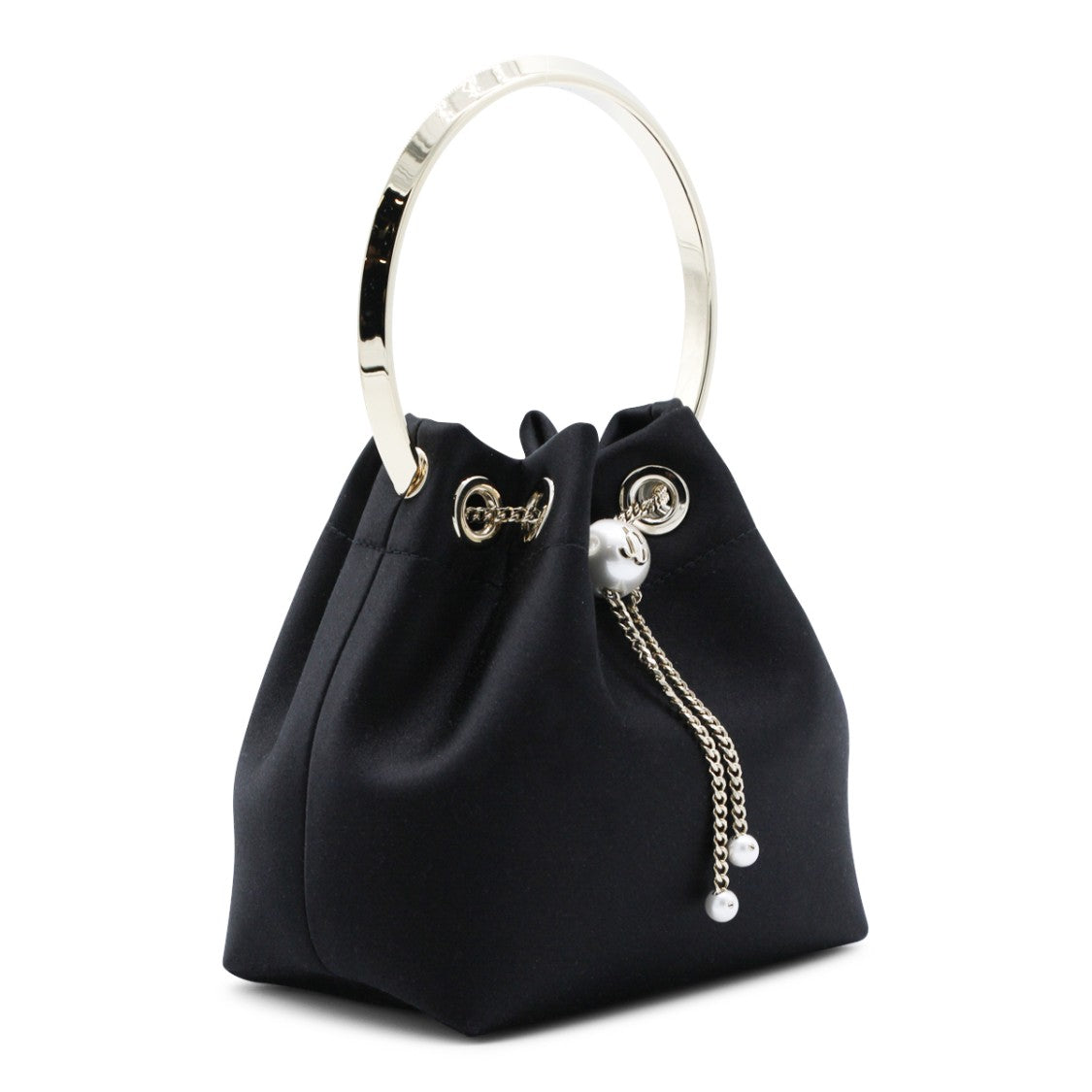 Jimmy Choo Black Top Handle Bon Bon Bag