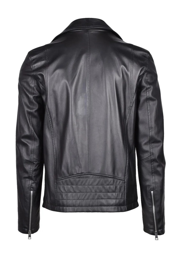 Daniele Alessandrini Leather Biker Jacket - Black
