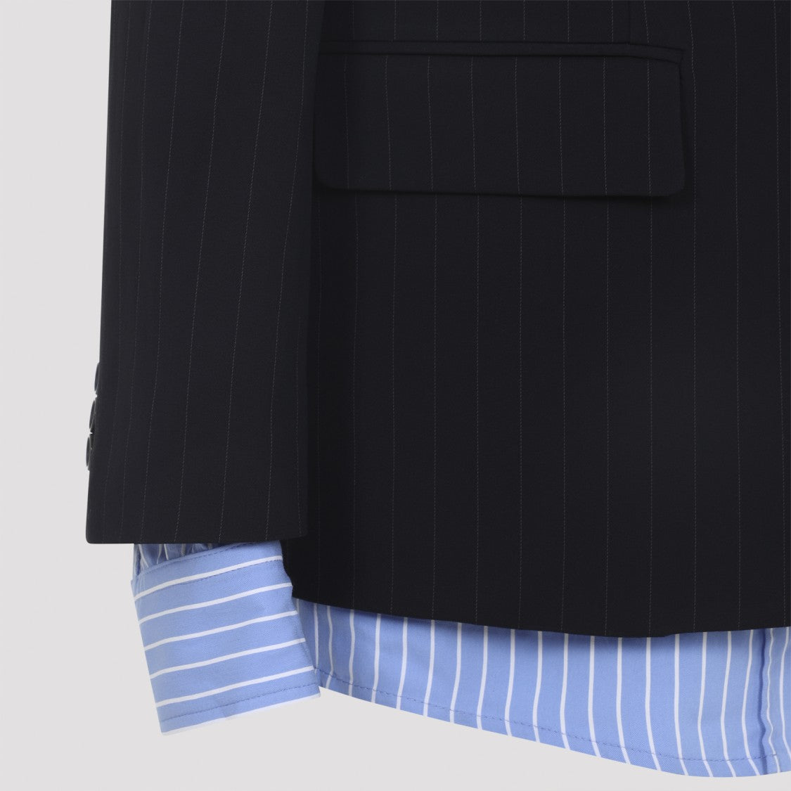 Acne Studios Tailored Black Blazer With Extended Hem