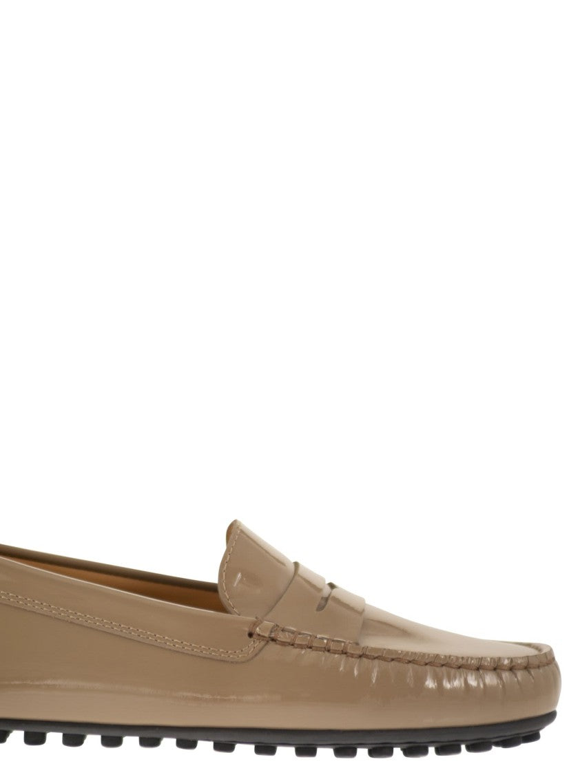 Tod's City Gommino Moccasin In Glossy Leather