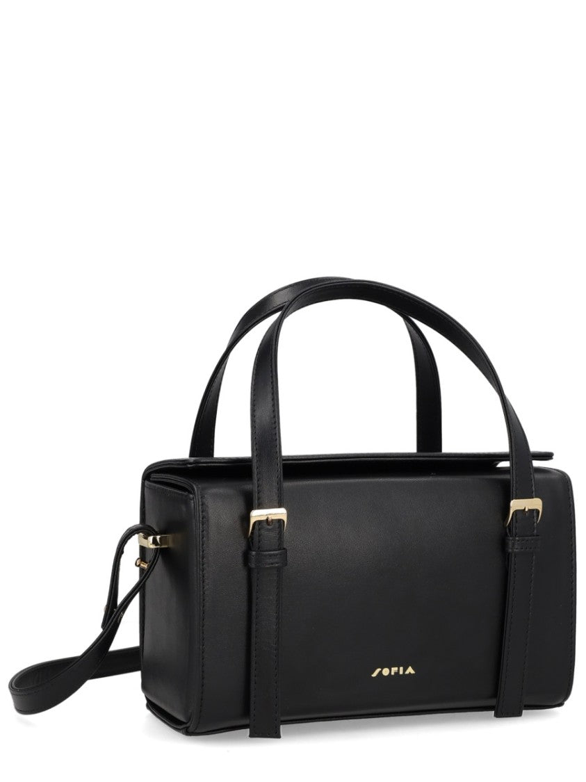 Sofia Black Mini Belmondo Calf Leather Tote Bag
