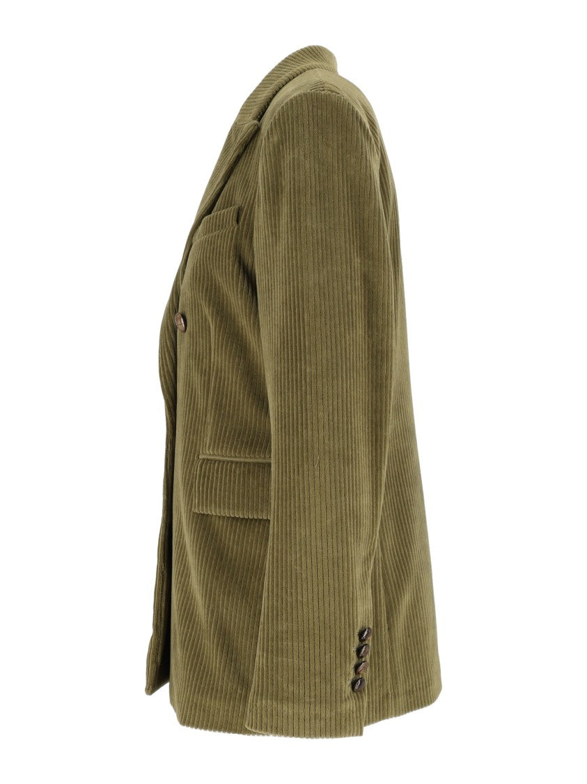 Circolo 1901 Corduroy Wide Lapel Double-Breasted Jacket