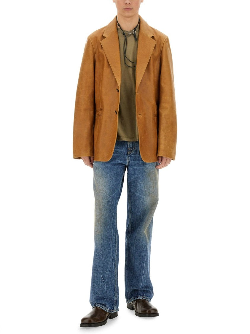 Our Legacy Boxy-Fit T-Shirt In Muted Olive With Vintage Finish