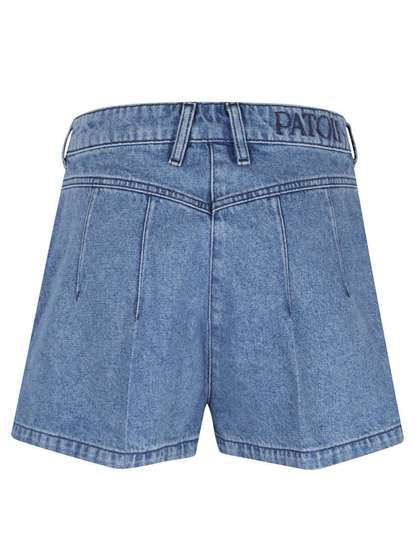 Patou Tailored Blue Bermudas With Denim Design