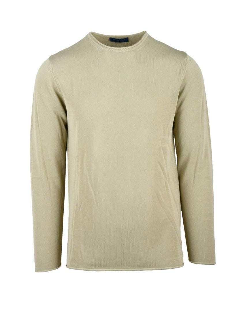 Daniele Fiesoli Beige Minimalist Cotton Sweater