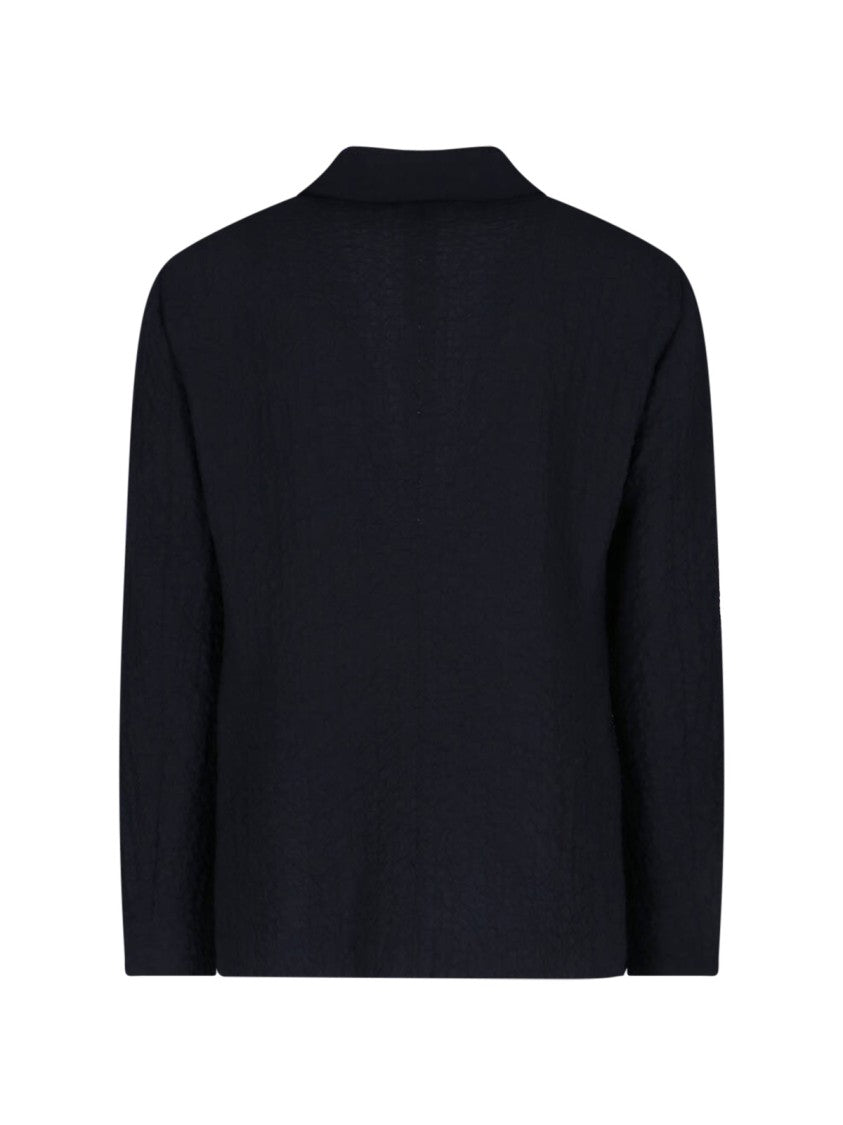 Giorgio Armani Single-Breasted Blazer – Navy