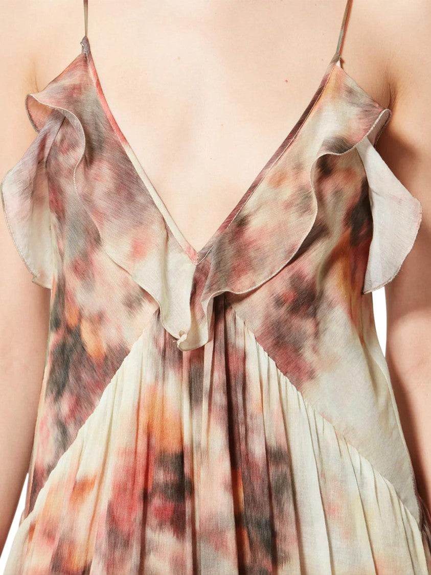 Isabel Marant Étoile Flowing Maxi Dress With Watercolor Print