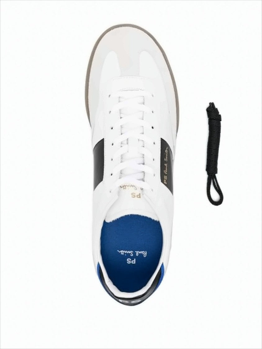 Paul Smith Low-Top White Leather Sneakers With Contrasting Panels