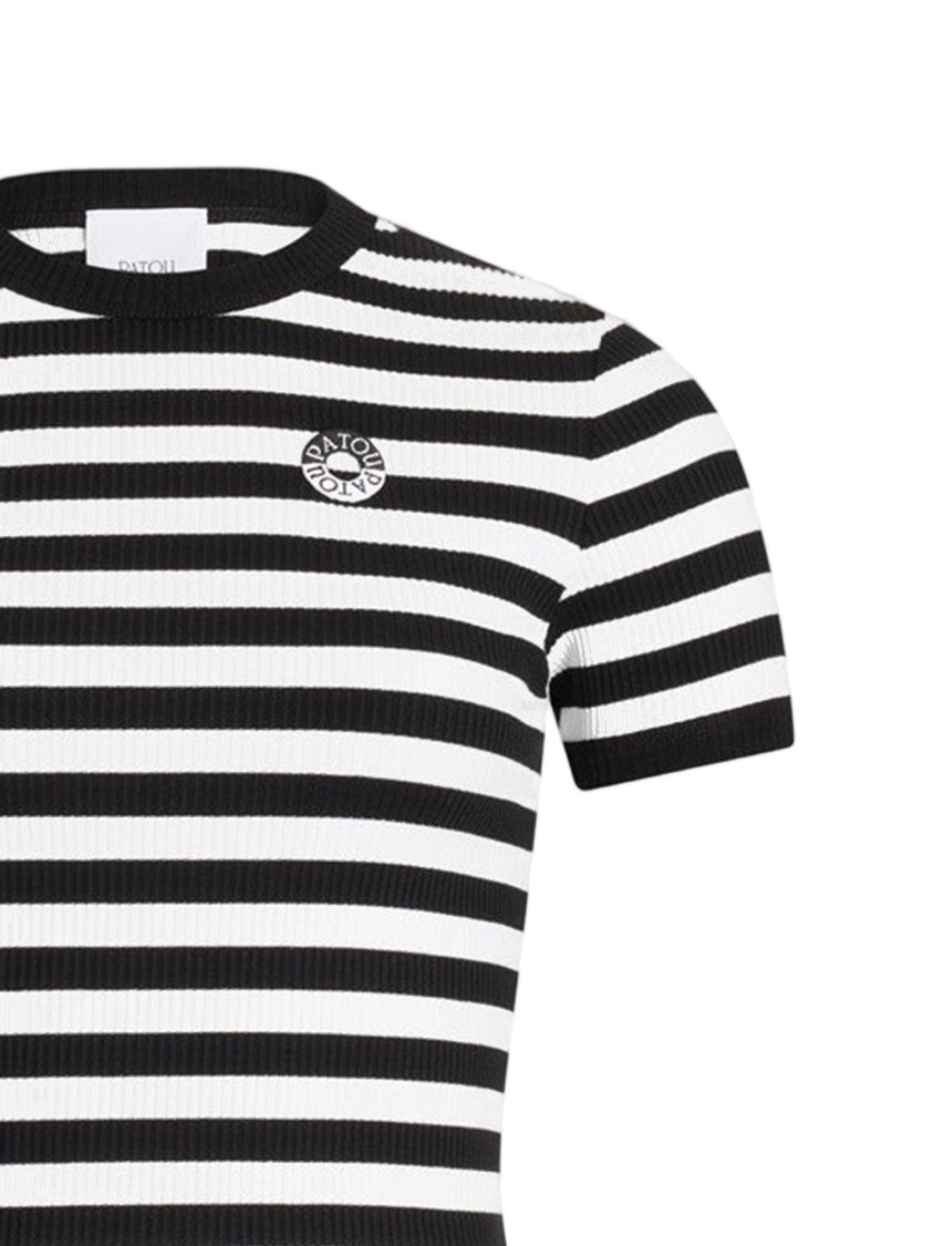 Patou Striped Stretch Cotton T-Shirt